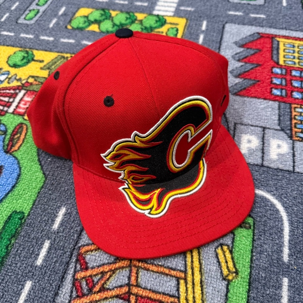 NHL Calgary Flames Red Cap with Flame Logo